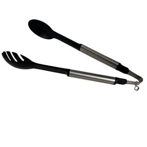 Spoon Tongs, Spaghetti Tongs Heat‎ Resistant 210C 12" Kitchenware Serving Spoon